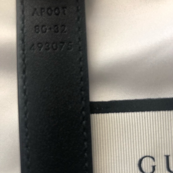 Authentic Gucci Black Thin Marmont Belt - Picture 5 of 7